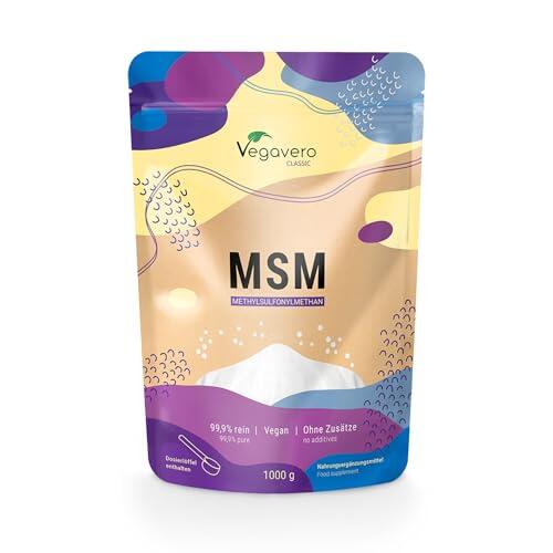 MSM Polvo Vegavero | El Único PURO | 1 KG | Sin Aditivos | Antiinflamatorio Natural + Dolor Espalda + Articulaciones & Joint Support | Vegano