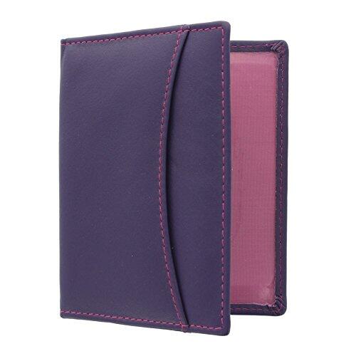 Mala Leather Odyssey Portatarjeta de Viaje de Cuero Suave 555_14 Púrpura
