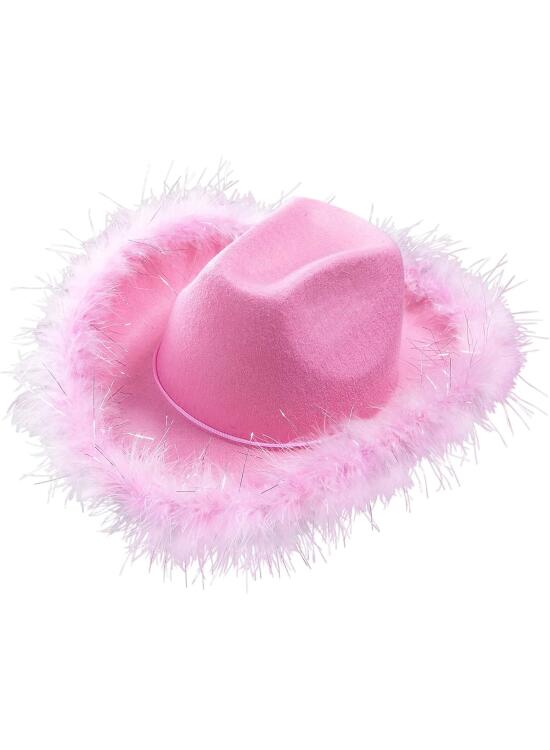 WIDMANN 0075o ? Sombrero para Cowgirl con Plumas de marabú, Fieltro, One Size , color/modelo surtido