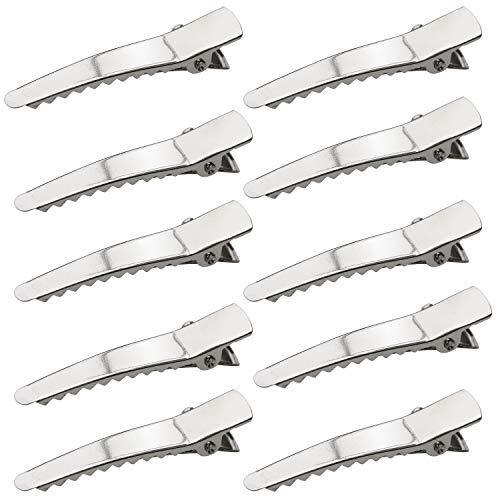 TRIXES 50 Piezas de Pinzas Cocodrilo para el Cabello Sujetadores Plateado