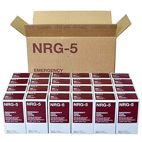 NRG-5 - Raciones de emergencia (1 paquete de 24 raciones de 500 g, 9 barritas)