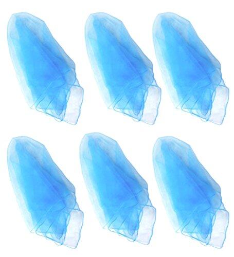 Hoerev Marca Malabares y pañuelos de Baile Paquete de 6 Aprox,40cm x 40cm,6 Azul Claro