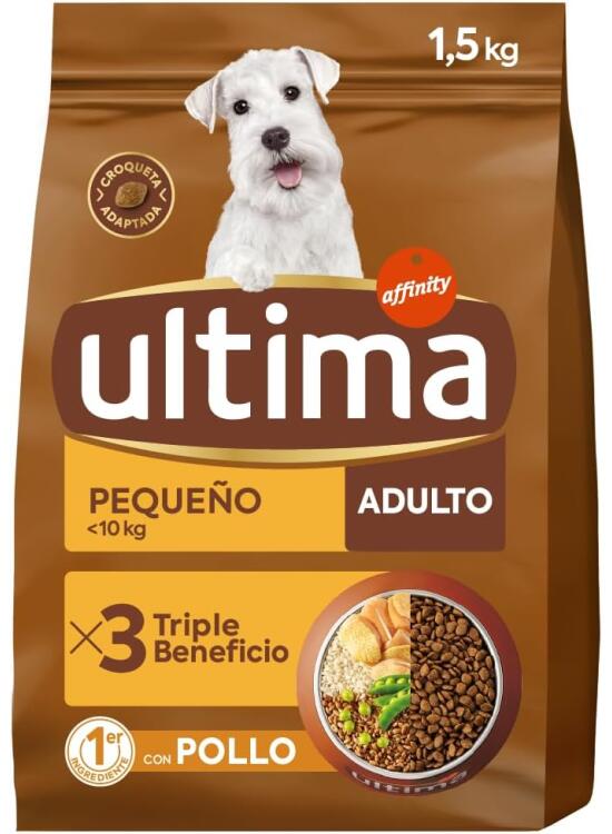 Ultima Comida con Pollo para Perros Mini Adultos, 1.5kg