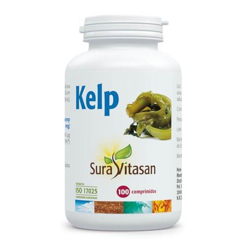 SURA VITASAN Kelp Noruego 225 μg 100 Comprimidos – Yodo Natural de Origen Marino – Soporte a la Función Tiroidea, Metabolismo Energético Normal y Sistema Nervioso