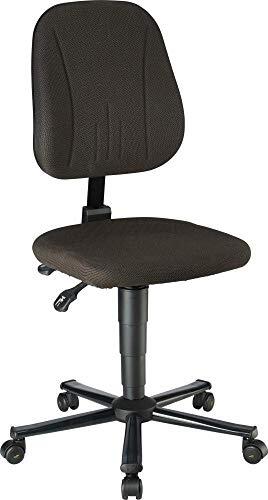 bimos Silla de Trabajo giratoria ESD, tapizada en Tela, Color Negro, Estructura de Acero Tubular, con Ruedas, Silla giratoria ESD ESD