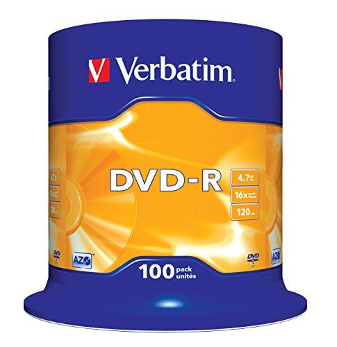 Verbatim DVD-R 16 x 4,7 GB TARRINA 100 piezas 43549 (4)
