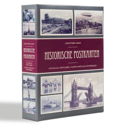 Leuchtturm 348002 Álbum de colección - Álbum de Postales para 200 Postales históricas con 50 Fundas Transparentes encuadernadas