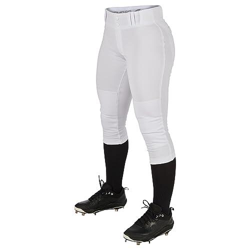 Champro Traditional Low-Rise Softball Pants Tournament-Pantalón Tradicional de Talle bajo para Mujer, Blanco, XL