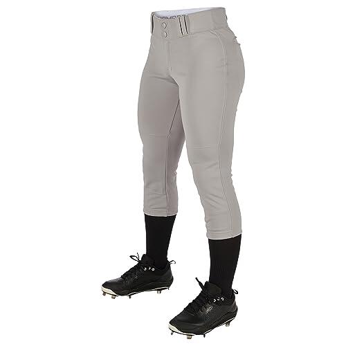 Champro Traditional Low-Rise Softball Pants Tournament Pantalón Tradicional de Talle bajo para Mujer, Gris, L