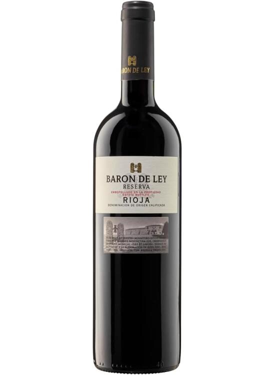 Baron de Ley Reserva | Vino Tinto DOC Rioja | 750 ml | Variedad Tempranillo | Fruta y Complejidad | Perfecto para Acompañar Platos como Patatas a la Riojana o Potaje de Patatas (Packaging may vary)