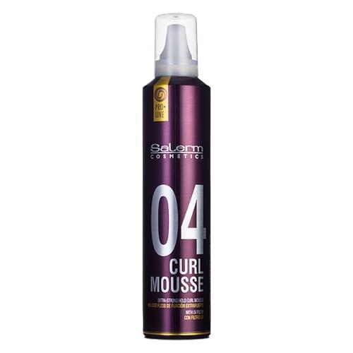 SALERM - Espuma Pelo Rizado - Pro Line Curl Mousse - 300 ml - Rizos más Definidos y Flexibles - Fijación Extrafuerte - Efecto Antihumedad - Protección del Color