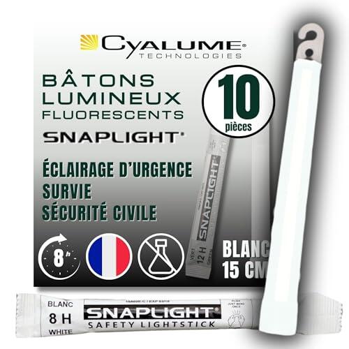 Cyalume 51-5K11-9W8R - Barras de luz blanco SnapLight Luces químicas 15 cm, 6 Inch Lightstick super brillante con duración de 8 horas (Caja de 10)