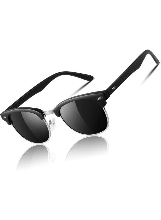 Protege tus ojos con estilo: Análisis de las gafas de sol polarizadas retro de medio marco