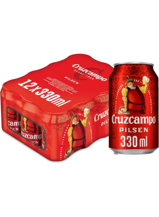 Cruzcampo Cerveza Lager Pack Lata, 12 x 33cl
