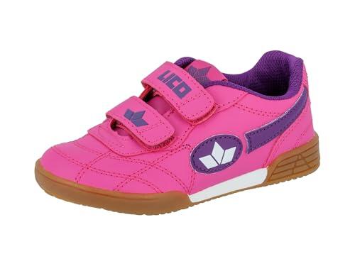 Lico 360510 Niñas Zapatillas de Deporte Interior, Rosa (Pink/Lila/Weiß Pink/Lila/Weiß), 32 EU