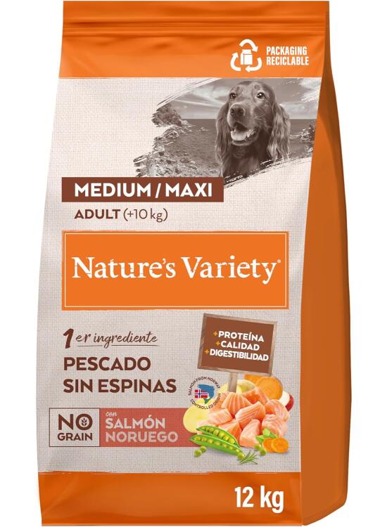 Nature's Variety No Grain Pienso para Perros Adultos con Salmón Noruego - 12kg
