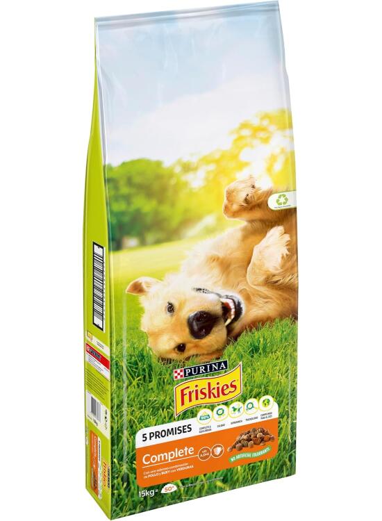 Purina Friskies Vitafit Complete Pienso para Perro Adulto con Pollo, saco de 15kg