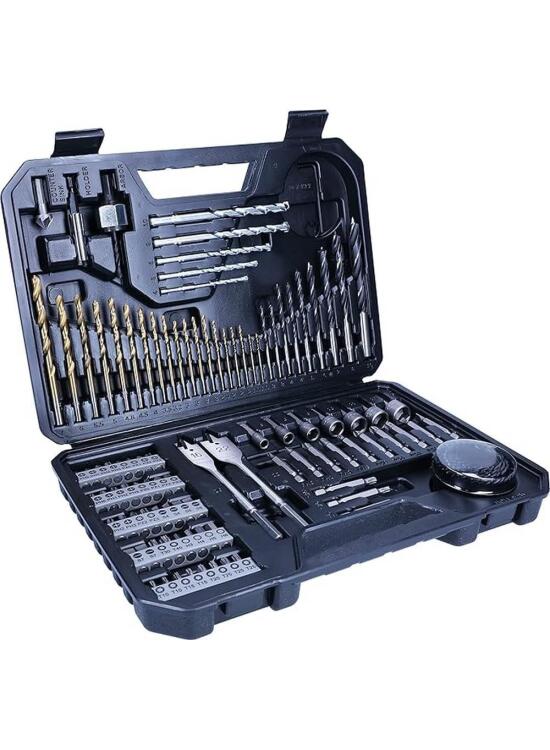 Bosch Profesional Set de brocas y puntas de atornillar de 103 unidades Titanium, madera, piedra y metal, accesorios para herramientas de perforación y atornillado