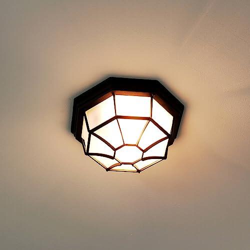 Ilumina tus espacios exteriores con el Plafón Milano de estilo vintage