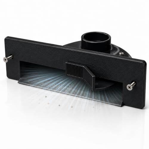 Microsafe VacPan | Recogedor para aspiradora Central | Entrada de Barrido para zócalo con Interruptor de pie | Compatible con la mayoría de Sistemas de aspiración Central | Negro