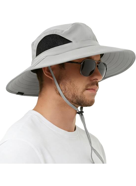 EINSKEY Sombrero Hombre Mujer Verano ala Ancha Protección UV Gorro Pescador Bucket Hat para Safari, Senderismo, Playa, Ciclismo, Montañismo