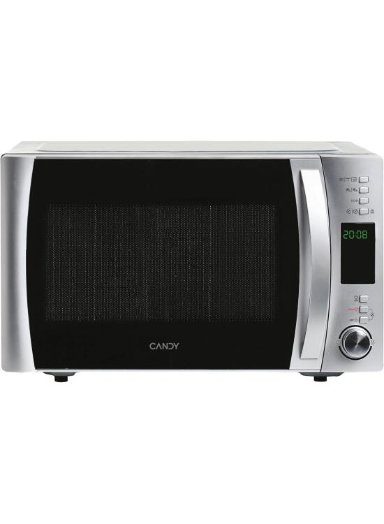 Candy X-Range CMXG22DS, Microondas con Grill, 22L, 1250W, 5 Niveles de Potencia, Digital, 40 Programas, Bloqueo Seguridad, Plato 25,5CM, Grill Rack, Express Cooking, Temporizador, App simply-Fi, Inox