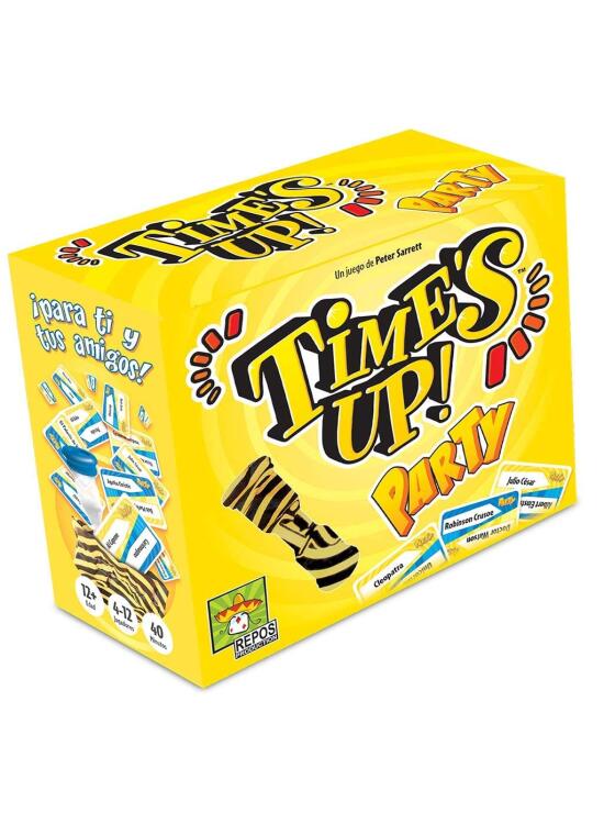Repos Production | Time's Up! Party Amarillo | Un Juego para Fiestas de Mímica y Palabras Tabú | A Partir de 12 Años | De 4 a 12 Jugadores | 40 Minutos por Partida | Español