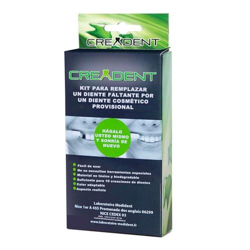 CREADENT Kit para remplazar un diente faltante por un diente cosmético provisional.CREADENT Blanco