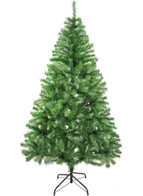 SOLAGUA Árbol de Navidad Artificial C/Efecto Brillo, Arboles con Hojas de Espumillón 120cm a 210cm de Primera Calidad, Súper Natural con el Soporte Metálico.(Verde Brillo, 180cm 477Tips)