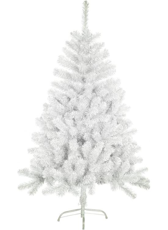 SOLAGUA Árbol de Navidad Artificial C/Efecto Brillo, Arboles con Hojas de Espumillón 120cm a 210cm de Primera Calidad, Súper Natural con el Soporte Metálico.(Blanco Brillo, 150cm 293Tips)