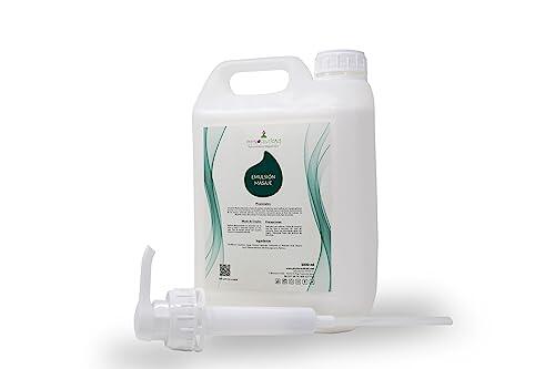 PHYSIOCEUTICALS - Emulsión Masaje Profesional 5000ml + Dosificador - Base Emoliente Alta Extensibilidad - Ideal Fisioterapia, Especialistas y Quiromasaje