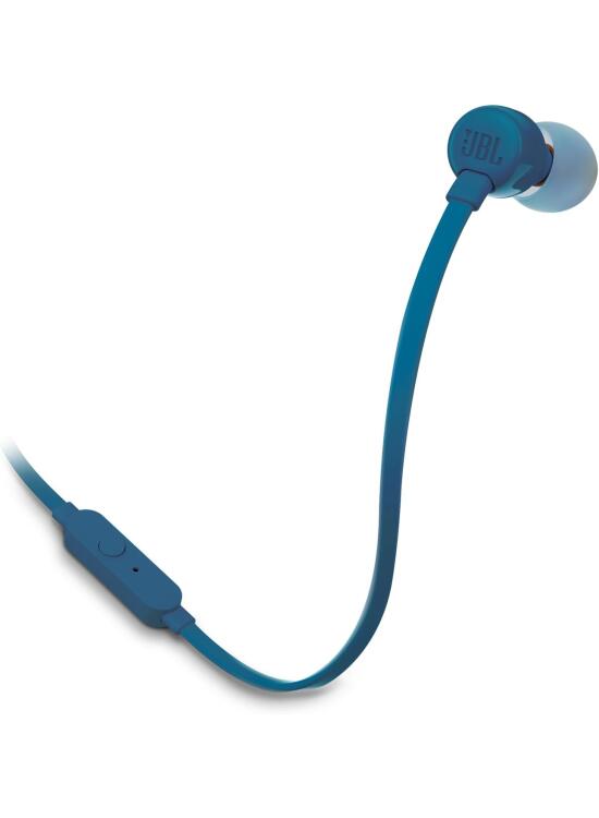 JBL Tune 110 Auriculares In Ear con Pure Bass , con manejo de un solo botón y micrófono, color azul