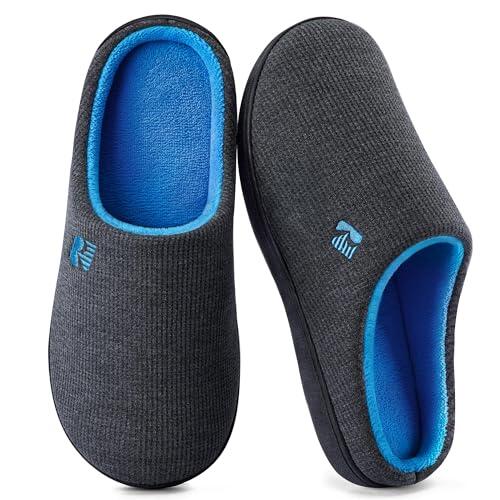 RockDove Zapatilla de dos tonos y espuma viscoelástica para Hombre, 44/45 EU, Gris oscuro y azul