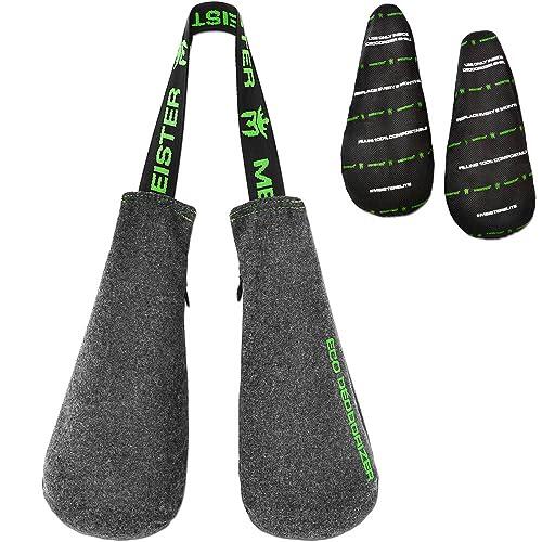 Meister Shoe & Glove - Desodorante ecológico + recambio, absorbe el olor, potente, recargable, suministro de 1 año, lino fresco