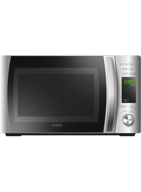 Candy X-Range CMXG20DS, Microondas con Grill Rack, 20L, 700W, 5 Niveles de Potencia, Digital, 40 Programas, Bloqueo Seguridad, Plato 25,5CM, Express Cooking, Temporizador, App simply-Fi, Inox