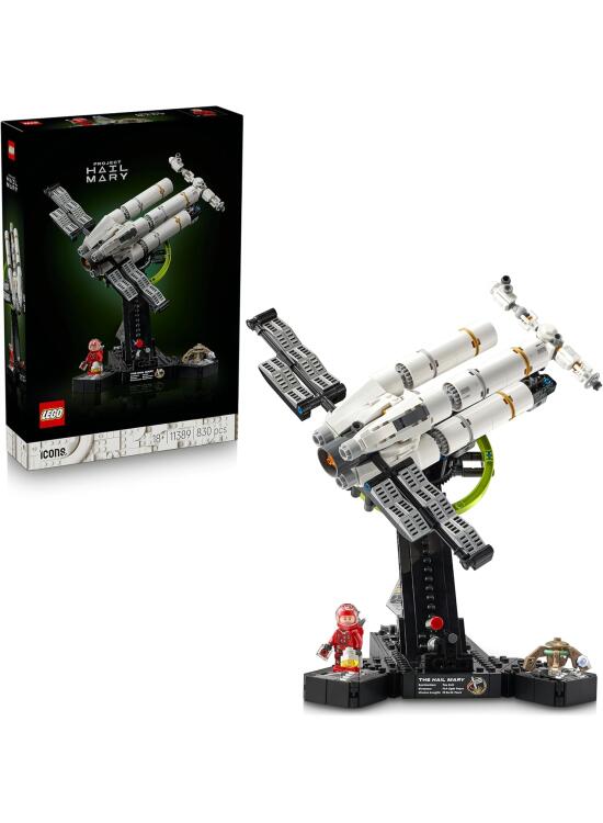 LEGO Icons Proyecto Salvación - Kit de Construcción para Adultos de Nave Espacial en Miniatura - Minifigura de Ryland Grace y Rocky - Regalo de Ciencia Ficción para Fans del Libro y Película - 11389