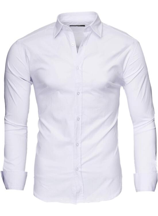 Kayhan Camisas Hombres Camisa Hombre Manga Larga Ropa Camisas de Vestir Slim fácil de Hierro Fit S M L XL XXL-6XL Modello Musterärmel