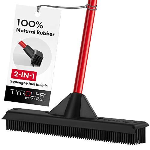 Tyroler Escoba de Goma para Suelo y Haragán 2 en 1 | 33 cm Cabezal |