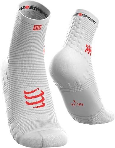 Compressport Running Socks - Pro Racing Socks V3 Run High - Prevención de ampollas - Amortiguación y transpirabilidad - Correr y triatlón - Para entrenamiento y competición - Ligeros