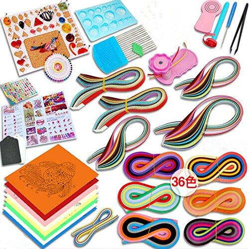 Kit de papel de filigrana con 1420 tiras y herramientas de filigrana, ideal para manualidades, clases de aprendizaje, decoración del hogar, regalo de cumpleaños