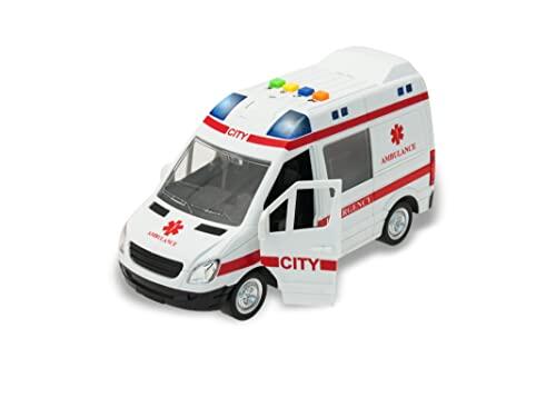 Análisis completo de la ambulancia de juguete Teorema a escala 1:16 con luces y sonidos