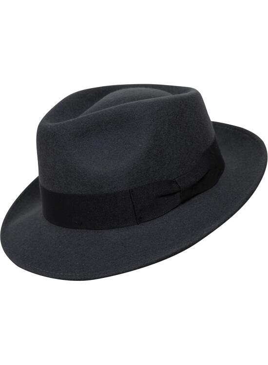 BORGES & SCOTT B&S Premium Doyle – Sombrero de lágrima Fedora - 100% Fieltro de Lana - Enrollable para Viajes - Resistente al Agua - Unisex