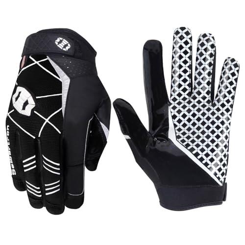 Seibertron Pro 3.0 Elite Ultra-Stick Sports Receiver Glove American Football Gloves Youth and Adult/Guantes de fútbol Americano para Juventud y Adulto Black M