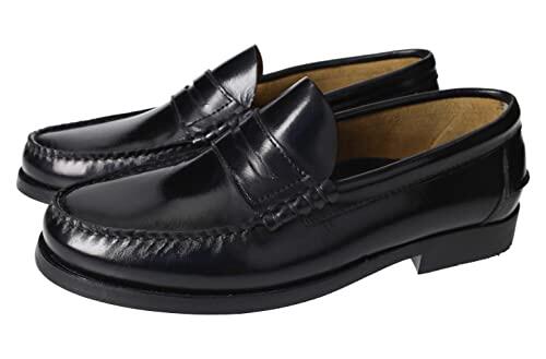 ZAPATOP 4026 Castellanos de Piel para Caballero Modelo 4026 - Elegancia y Comodidad Clásica Hombre Zapatos MOCASÍN Negro 42