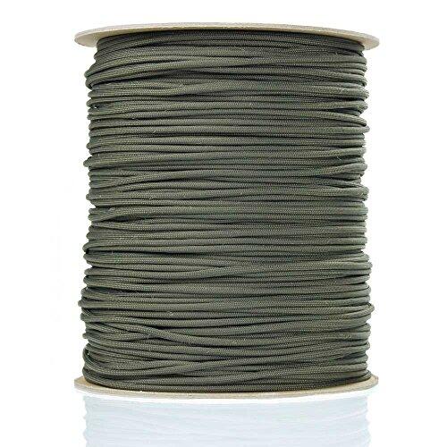 Paracord Planet 550 Cuerda de supervivencia de 9 hebras, hebras adicionales de pesca y yesca, elección óptima de cuerda de paracaídas, 6 opciones de color, disponible en longitudes de 10, 25, 100 pies