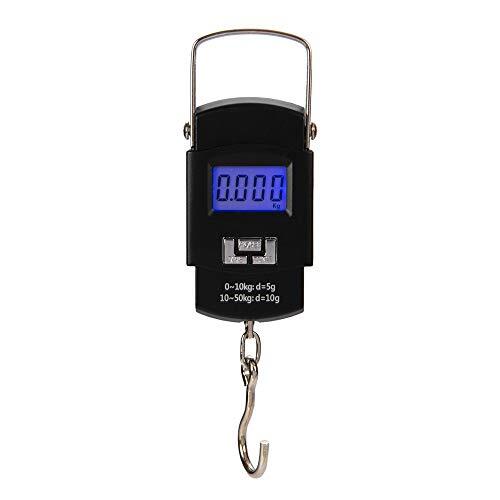 Hyindoor Báscula de Maletas de Viaje Bascula Digital con Gancho de 50kg/110 lb Bascula Portable para Pesar Maletas