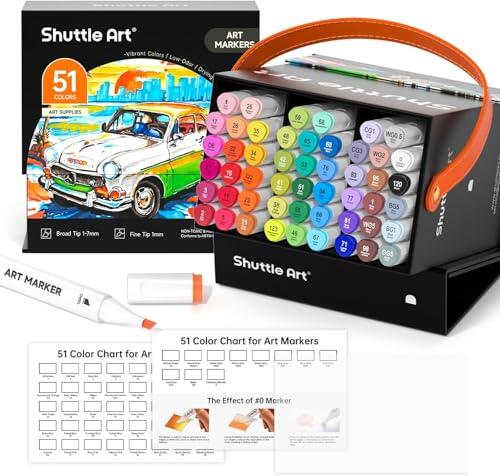 Dominando el arte del color: Análisis completo de los rotuladores Shuttle Art de 51 piezas