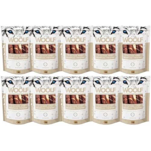 Pack 10x100g - Snacks Naturales Perros - Palitos Cuero Crudo y Pollo - Chuches Sin Conservantes - Premios Perros Saludables - Dog Treats - Vitaminas A y B12 - Refuerzo Inmunológico