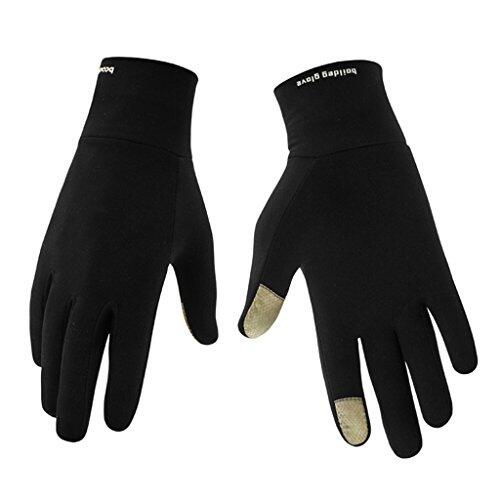 Eroilor Guantes Deportivos Ligeros Guantes Racing Warm UP de Boodun Guantes Racing Unisex Guantes Deportivos Finos Guantes Jogging para Hombres y Mujeres con función de Pantalla táctil - Negro - S/M