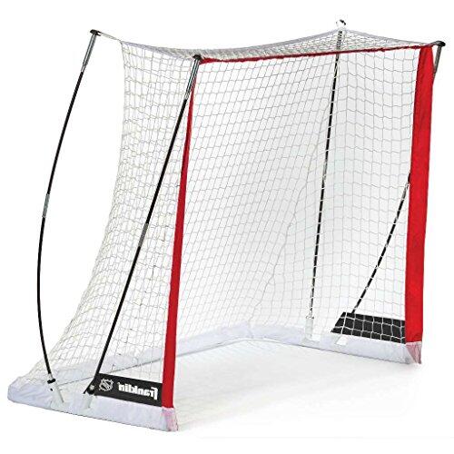 Franklin Sports Goal NHL portátil Callejero – Fibertech Lightweight Street + Roller Hockey Set – 50 Pulgadas portería de Fibra de Vidrio, Unisex-Adolescente, Rojo, 50 Inches